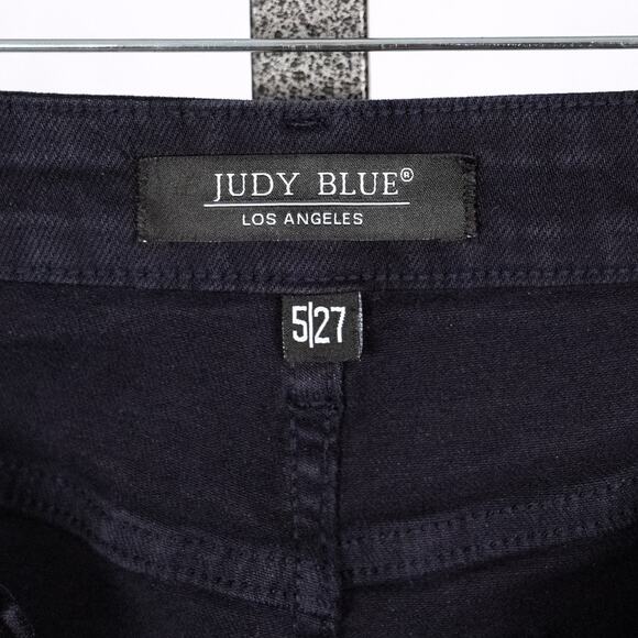 Judy Blue Tummy Control High Rise Crop Jeans 5/27 Navy JB88807 All Eyes On Me - Picture 5 of 6